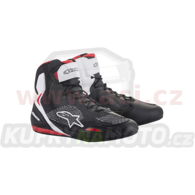 boty FASTER-3 RIDEKNIT, ALPINESTARS (černé/bílé/červené) 2024