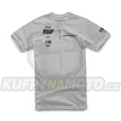 triko POSITION TEE, ALPINESTARS (stříbrná)