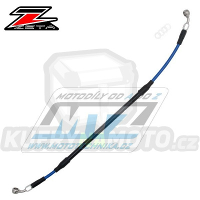 Hadice brzdová zadní Z-WHEEL BRAKE HOSE - ZETA W61-25022 - Suzuki RMZ250+RMZ450 + Kawasaki KXF250+KXF450 - modrá