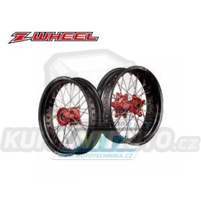 Kolo kompletní zadní 4,50x17&quot; (červený náboj / černý ráfek) - Honda XR400R / 96-04 + CRM250R / 91-99