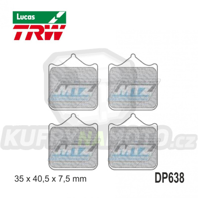 Destičky brzdové DP638-LUSV TRW Lucas MCB721SV - směs Sinter Road
