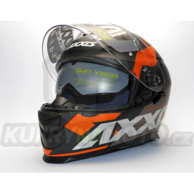 Integrální helma AXXIS EAGLE SV DIAGON D4 matná oranžová XXL