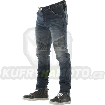 Kevlarové moto kalhoty OVERLAP CASTEL DIRT 2 JEANS modré