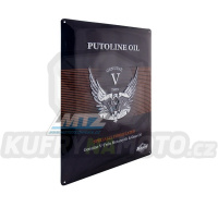 Tabule smaltovaná na zeď Putoline Oil Plate V-Twin