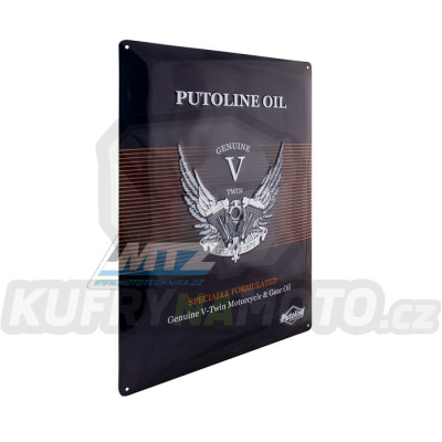 Tabule smaltovaná na zeď Putoline Oil Plate V-Twin