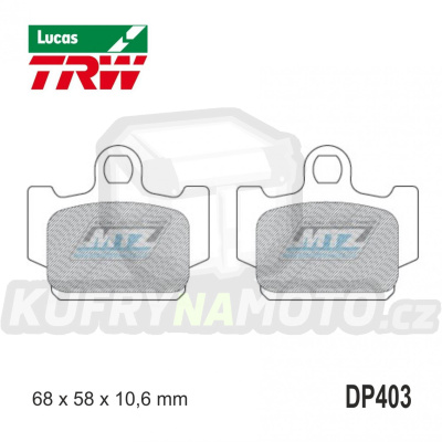 Destičky brzdové DP403-LU TRW Lucas MCB524 - směs Allround