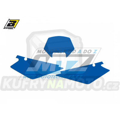 Polepy číslových tabulek (vystřižené) - Husqvarna TE250+TE450+TE510 / 05-07 + WR125+WR250+WR300 / 06-08 - barva modrá