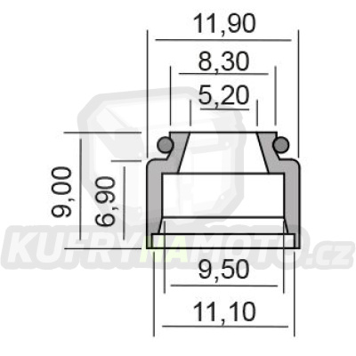 Gufero RMS 100669220 valve stem