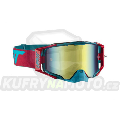 LEATT  brýle VELOCITY 6.5 IRIZ GOGGLE RED/TEAL BRONZ barva červená/modrá