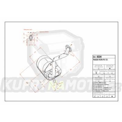 Výfuk Leo Vince Vespa PK 125 všechny r.v. SITO LVKN968-0234