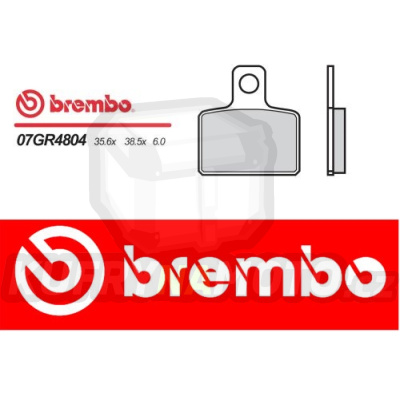 Brzdové destičky Brembo SCORPA SY F TRIAL 115 r.v. Od 06 -  Originál směs Zadní