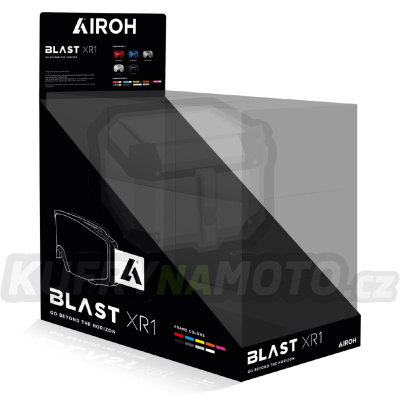 brýle BLAST XR1 (9x) + popruhy (9x) + plexi (5x) + stojan na pult, AIROH