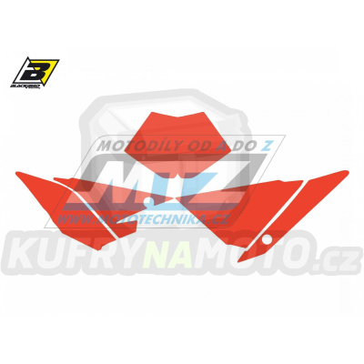 Polepy číslových tabulek (vystřižené) - Beta RR 2T+4T / 18-19 - barva červená