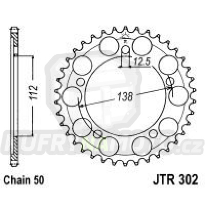 Řetězová rozeta JT JTR 302-41 41 zubů, 530 - akce