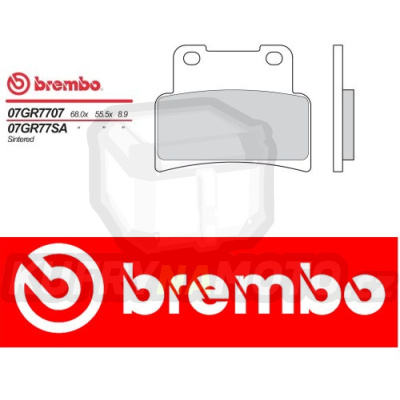 Brzdové destičky Brembo APRILIA DORSODURO 750 750 r.v. Od 09 -  směs SC Přední