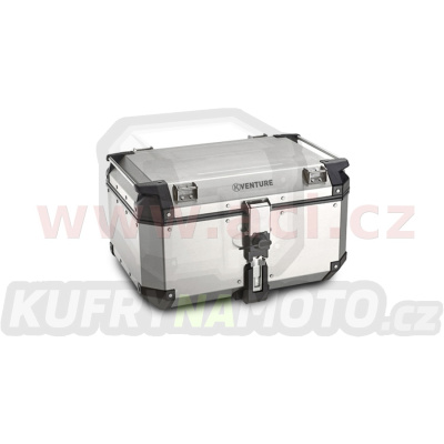 MONOKEY TopCase K-FORCE - 48l, KAPPA (stříbrný, hliník, 32,3x45,4x48 cm)