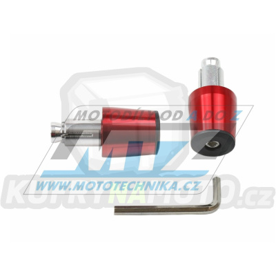 Koncovky/závaží řidítek - červené (pro vnitřní průměr řidítek ¤13mm+¤17mm)