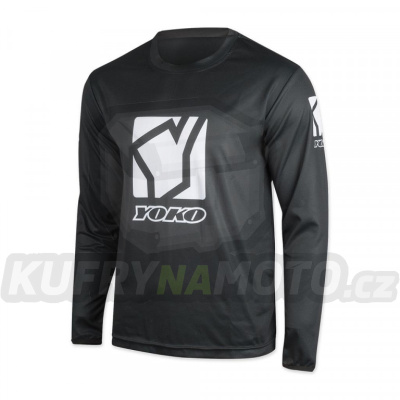 Motokrosový dres YOKO SCRAMBLE černý / bílý S