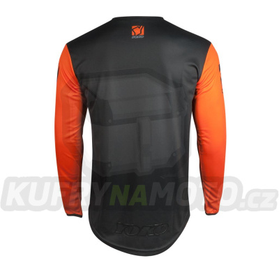 Motokrosový dres YOKO SCRAMBLE černý / oranžový M