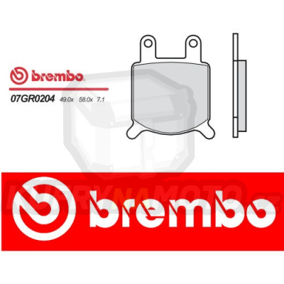 Brzdové destičky Brembo MOTO MORINI SPORT 350 r.v. Od 80 -  Originál směs Zadní