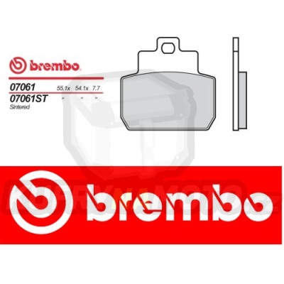 Brzdové destičky Brembo PIAGGIO BEVERLY, S 250 r.v. Od 06 -  XS směs Zadní