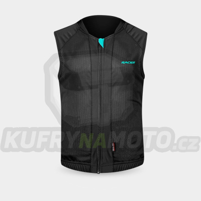 ochranná vesta TURTLE VEST 2, RACER, dětská (černá-tyrkysová)