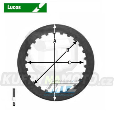 Lamely spojkové plechové (meziplechy) Lucas MES356-7 - Suzuki GSX600R