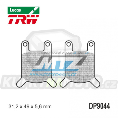 Destičky brzdové DP9044-LU TRW Lucas MCB508 - směs Allround