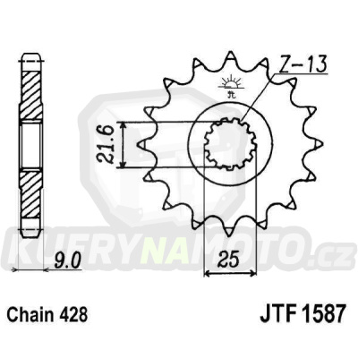 Řetězové kolečko JT JTF 1587-20 20 zubů, 428