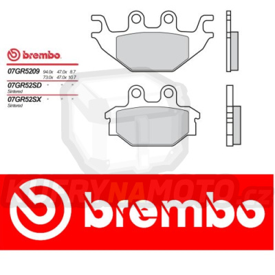 Brzdové destičky Brembo KYMCO MXU 500 r.v. Od 06 -  SX směs Zadní