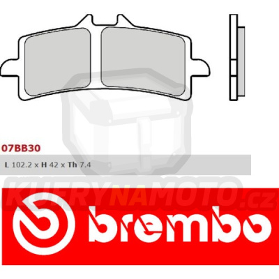 Brzdové destičky Brembo DUCATI 1098 R 1198 r.v. Od 08 -  směs RC Přední