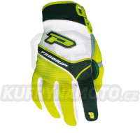 Rukavice motokros dětské PROGRIP 4009 - fluo žluté - velikost XS