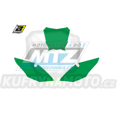 Polepy číslových tabulek (vystřižené) - Honda CRF250 / 18-21 + CRF450 / 17-20 - barva zelená