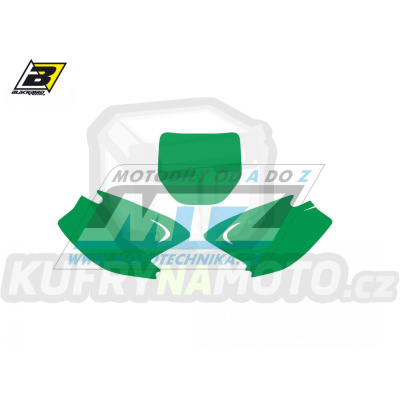 Polepy číslových tabulek (vystřižené) - Kawasaki KX125+KX250 / 03-08 - barva zelená