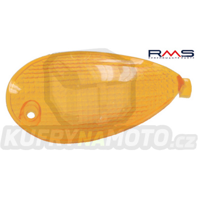 Sklo blinkru - pravé zadní RMS 246470130 oranžová Homologace