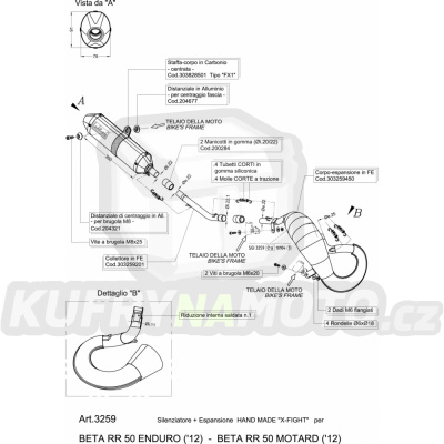 Výfuk Leo Vince Beta RR 50 ENDURO 2012 > X-FIGHT LVKN45-3259