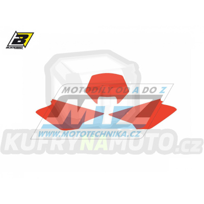 Polepy číslových tabulek (vystřižené) - Husqvarna WR125+WR250 / 05 - barva červená