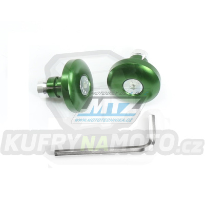 Koncovky/závaží řidítek THIN - zelené (pro vnitřní průměr řidítek ¤13mm)