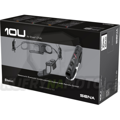 SENA interkom handsfree headset moto 10U BLUETOOTH 4.1 DO 1600M s radiem FM a ovládačem SC-4B-01 do přilby SHOEI GT-AIR ( 1 set ) - nahrazuje 10U-SH-01