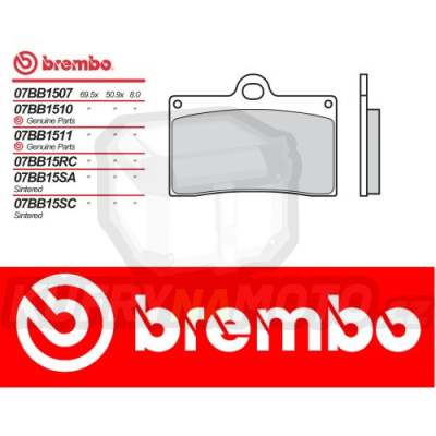 Brzdové destičky Brembo BIMOTA YB 9 SR, SRI 600 r.v. Od 97 -  směs Originál Přední