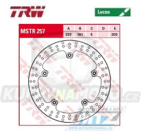 Kotouč brzdový TRW MSTR257 (305/181/5D) - BMW F800GT + S1000R + S1000RR + K1200S + K1300GT + K1300R + K1300S + K1600GT + K1600GTL