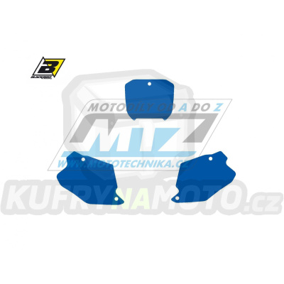 Polepy číslových tabulek (vystřižené) - Honda CR125+CR250 / 00-01 - barva modrá