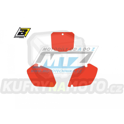 Polepy číslových tabulek (vystřižené) - Honda CR125 / 98-99 + CR250 / 97-99 - barva červená