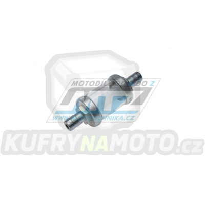 Filtr palivový/benzínový - průměr 1/4&quot; (6mm) - prosklené kovové tělo