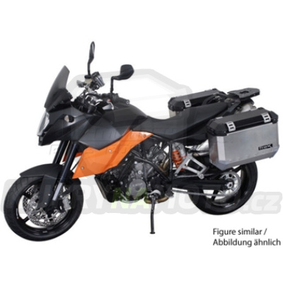 Sada TraX Adventure 45 a 45 stříbrné boční kufry a nosič držák boční kufry SW Motech KTM 990 SM T 2008 -  LC8SM KFT.04.621.50100/S-BC.15919