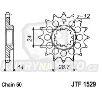 Řetězové kolečko JT JTF 1529-17 17 zubů