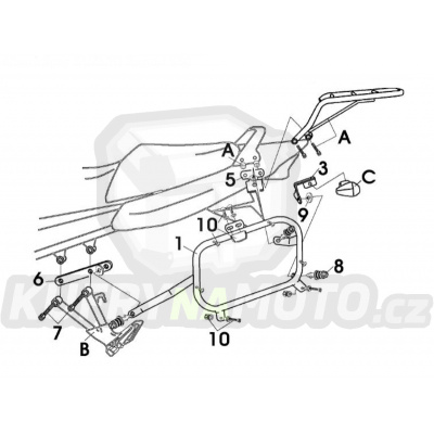 Nosič držák bočních kufrů Fehling Suzuki GSX 1200 (A3) 1999 – 2000 Fehling 6980 ST - FKM564