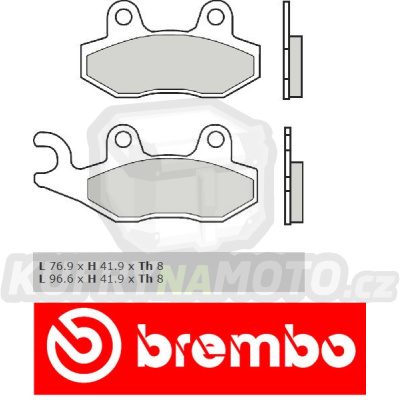 Brzdové destičky Brembo SUZUKI AN Burgman (left cal.) 400 r.v. Od 07 -  směs XS Přední