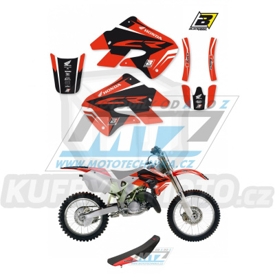 Polepy s potahem sedla (sada polepů a potah sedla Dream) - Honda CR125 / 98-99 + CR250 / 97-99 - typ polepů Dream4