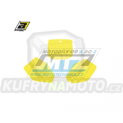 Polepy číslových tabulek (vystřižené) - Suzuki RM125+RM250 / 99-00 - barva žlutá